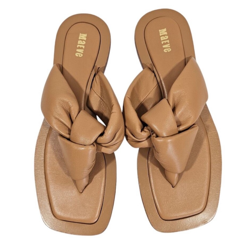 Anthro's Maeve Puffy Knot Thong Sandals SZ 6M